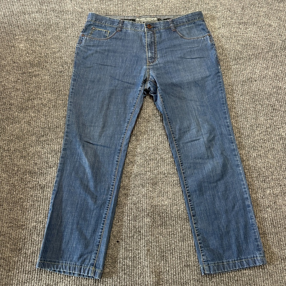 Enzo Denim‎ Mens Jeans Size 34 Blue Straight Leg